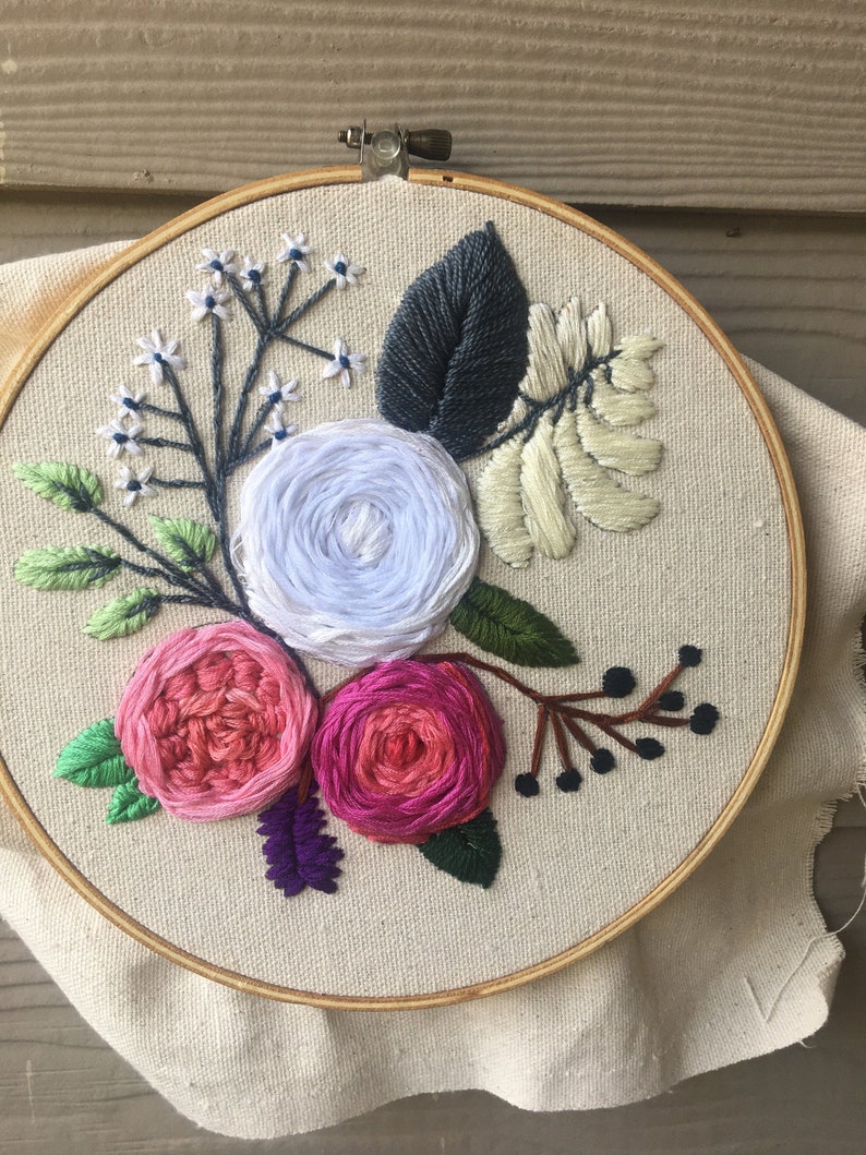 SOLD OUT-Beautiful hand stitched embroidery flowers SOLD OUT-Beautiful hand stitched embroidery flowers