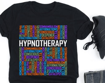 Hypnotherapy Shirt,  Hypnotherapy Words T Shirt, Hypnotherapist Gift, V-Neck, Tank Top, Sweatshirt, Hoodie