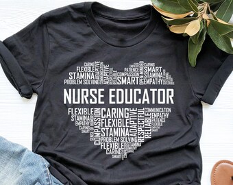 Nurse Educator Heart T-Shirt, Nursing Gift