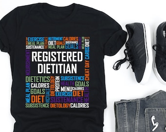 Registered Dietitian Words Shirt, Dietitian T Shirt, Dietitian Shirt, Nutritionist Day, Dietitian Gift, V-Neck, Tank Top, Sweatshirt, Hoodie