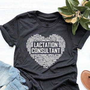 Lactation Consultant Shirt, Lactation Consultant Heart T Shirt, Breastfeeding Coach Gift, Lactivist Gift, Tank Top, Sweatshirt, Hoodie