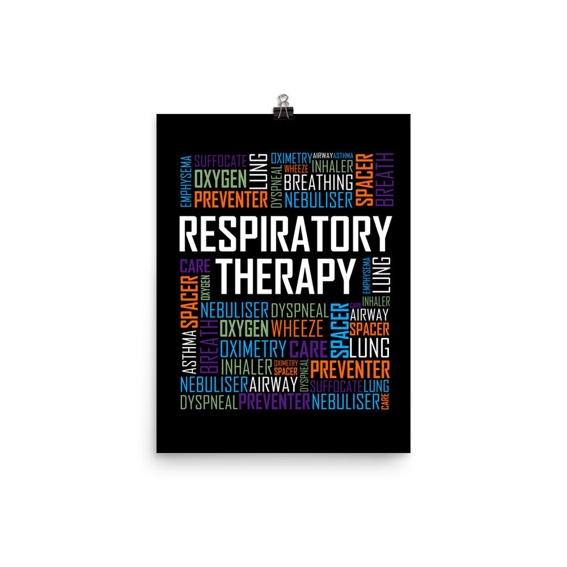 Respiratory Therapist Words Poster Respiratory Therapy Etsy