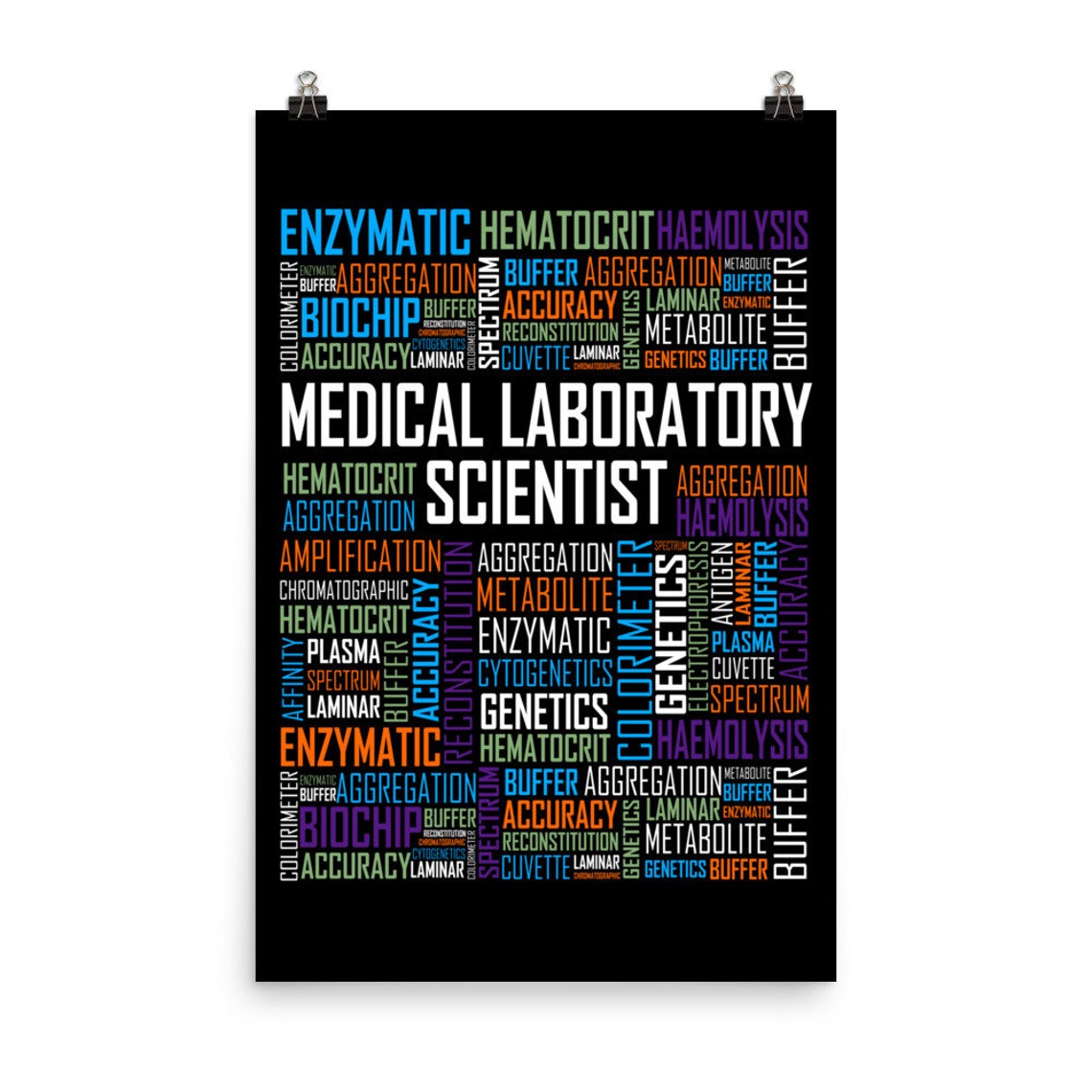 Medical Laboratory Scientist Words Poster MLS Poster MLS Etsy