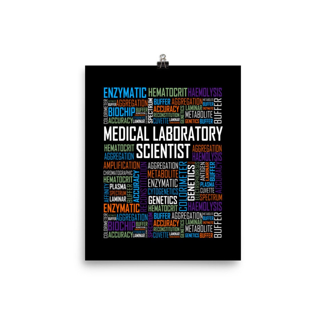 Medical Laboratory Scientist Words Poster MLS Poster MLS Etsy