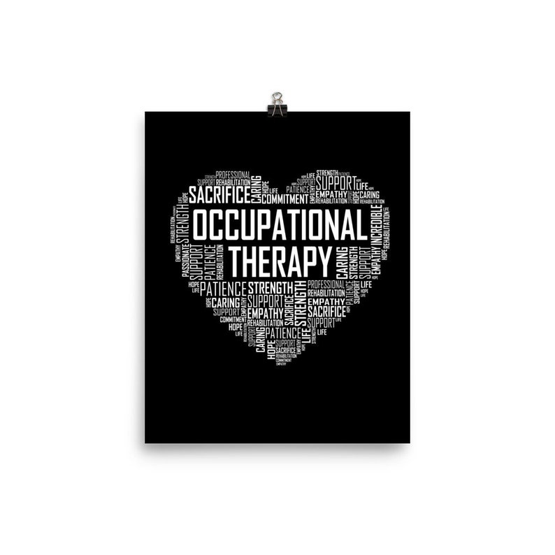 Occupational Therapy Heart Poster Occupational Therapy Gift Etsy