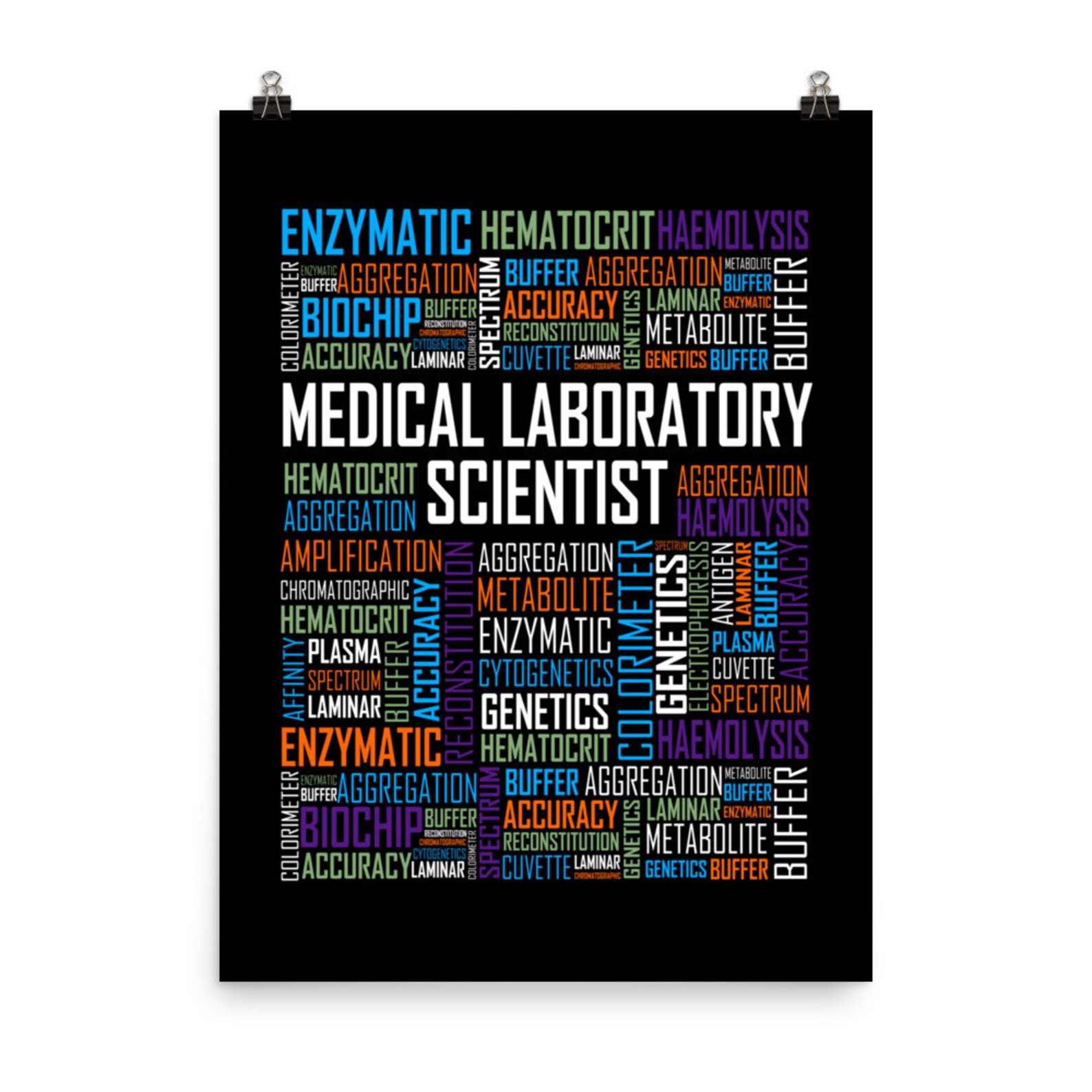 Medical Laboratory Scientist Words Poster MLS Poster MLS Etsy