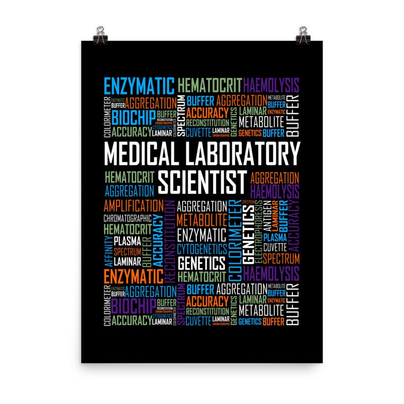 Medical Laboratory Scientist Words Poster MLS Poster MLS Etsy