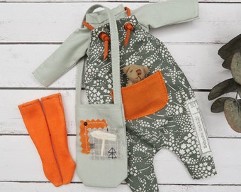 Liberty dungarees outfit for Blythe dolls or similar