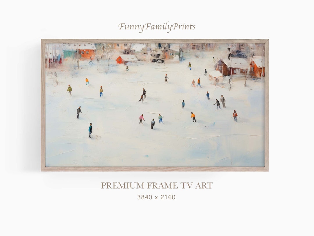 Frame TV Christmas Ice Rink, Moody Winter Landscape, Samsung Frame TV ...