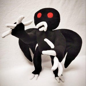 Mothman Plush, Inspired by Trevor Henderson, Soft toy, Monster plush, Creepy plush, Weirdcore plush