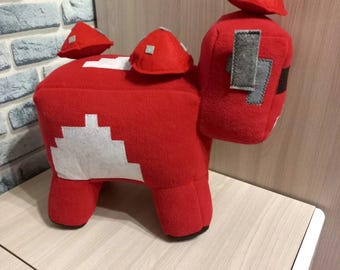 Mooshroom Minecraft Plush, Gamer Gift