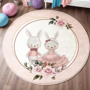 Niedliche Häschen Baby Teppiche, Bestseller Kinderzimmer Teppiche, Handgemachte Kinder Teppiche, Handgemachte Kinderzimmer Teppich, Baby Kaninchen Kinder Teppich, KISSEN BEZUG GESCHENK