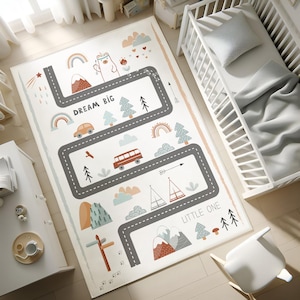 City Road Ultra Soft Kids Play Rug, Rug For Kids Room, Playground Rug, Nursery Rug, Nursery Decor, Traffic Playroom Rug, PILLOW CASE GIFT