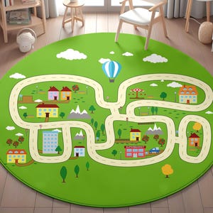City Road Ultra Soft Kids Play Rug, Rug For Kids  Playroom Rug PILLOW CASE GIFT