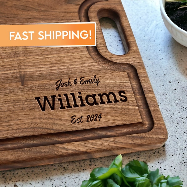 Personalized Cutting Board Wedding Gift, Custom Cutting Board, Serving Board, Cheese Board, Mother’s Day Gift, Wedding Gift, Made in The USA