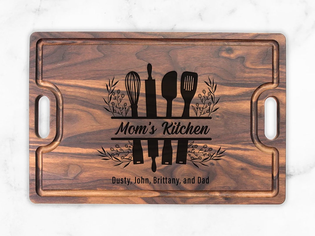 Personalized Mothers Day Cutting Board Custom Gift for Wife Etsy