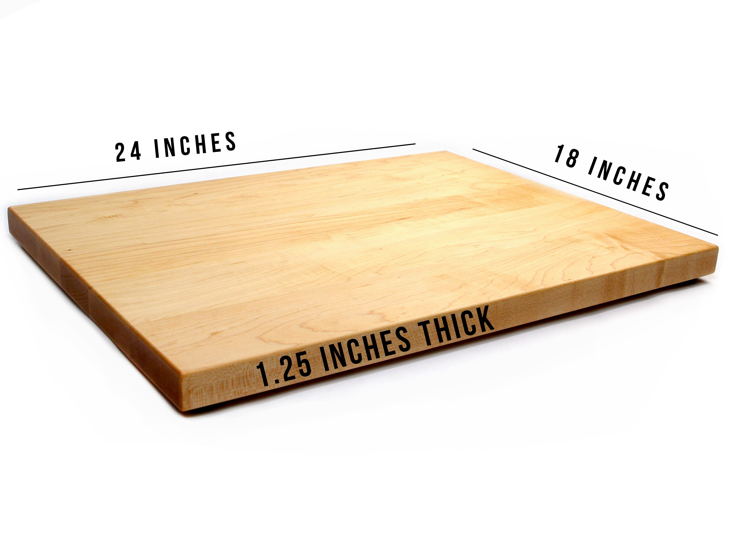 Large Butcher Block Cutting Board With Rubber Feet, Thick Cutting