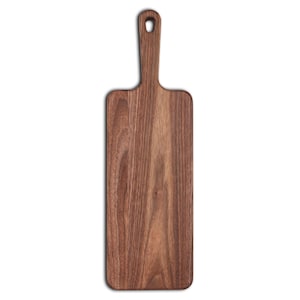 Tabla de cortar de nogal con mango, 100 % hecha a mano en EE. UU. Small - 5.5x18"