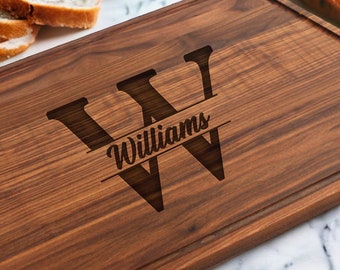 Extra Large Custom Engraved 24"x 18" Cutting Board, Laser Engraved Walnut Cutting Board, Monogrammed Cutting Board, Made in the USA
