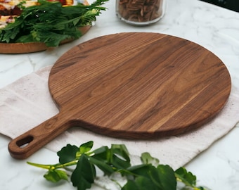 USA Handmade Walnut Paddle Cutting Board: Charcuterie Board With Handle
