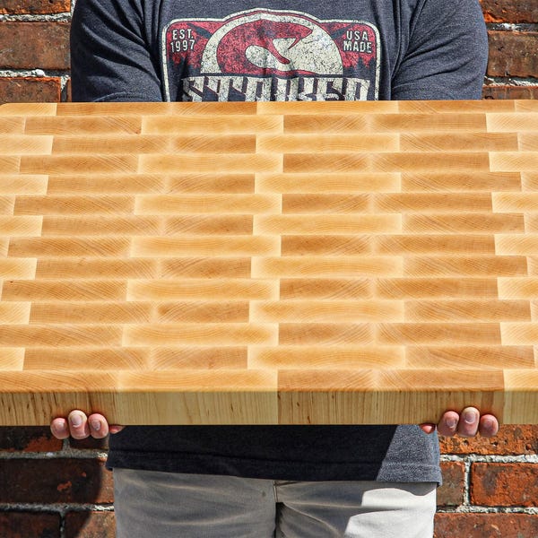XXL Maple End Grain Butcher Block Cutting Board: USA Made