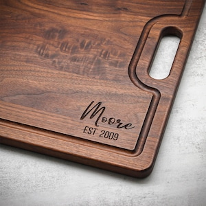 Custom Engraved Walnut Cutting Board: Large 24"x18", Made in USA