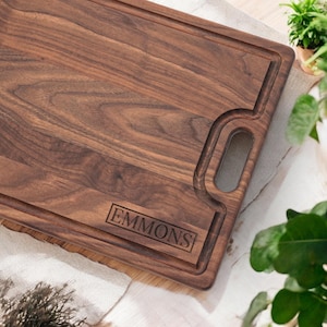 Engraved Charcuterie Board: Personalized Walnut Cutting Board, USA Made