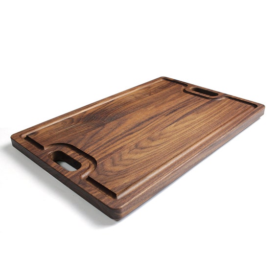 Large Cutting Board With Handles and Juice Groove 18x12, Reversible Wood Cutting  Board, Doubles as a Wooden Serving Tray With Handles 