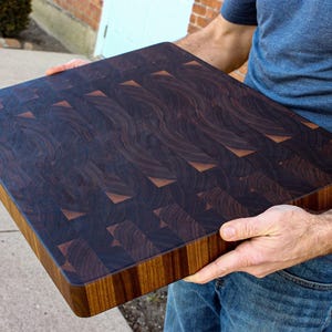 Monogram Walnut End Grain Cutting Board: Butcher Block With Juice ...