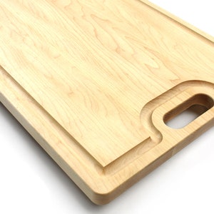 Large Cutting Board With Handles and Juice Groove 18x12, Reversible Wood Cutting Board, Doubles as a Wooden Serving Tray With Handles image 9
