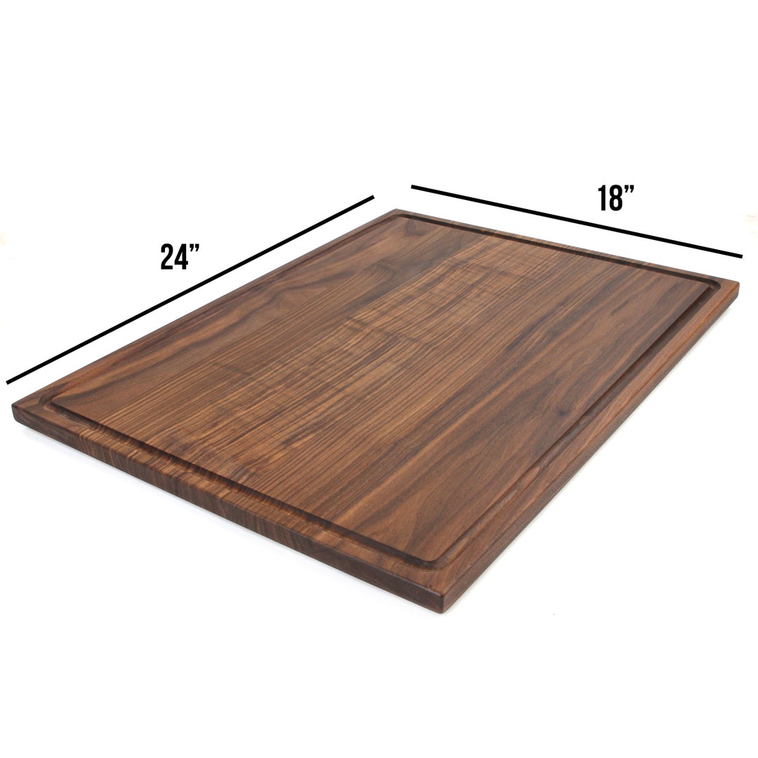 Extra Large Walnut Cutting Board, 24 x 18, With Juice Groove