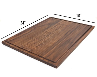 Extra Large Walnut Cutting Board 24" x 18", With Juice Groove, Mother's Day Gift, Wedding Gift, Anniversary Gift, 100% Made in the USA