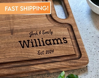 Personalized Walnut Cutting Board, Wedding Gift, Made in USA