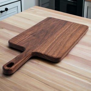 Walnut Paddle Cutting Board With Handle, 100% Handmade in the USA