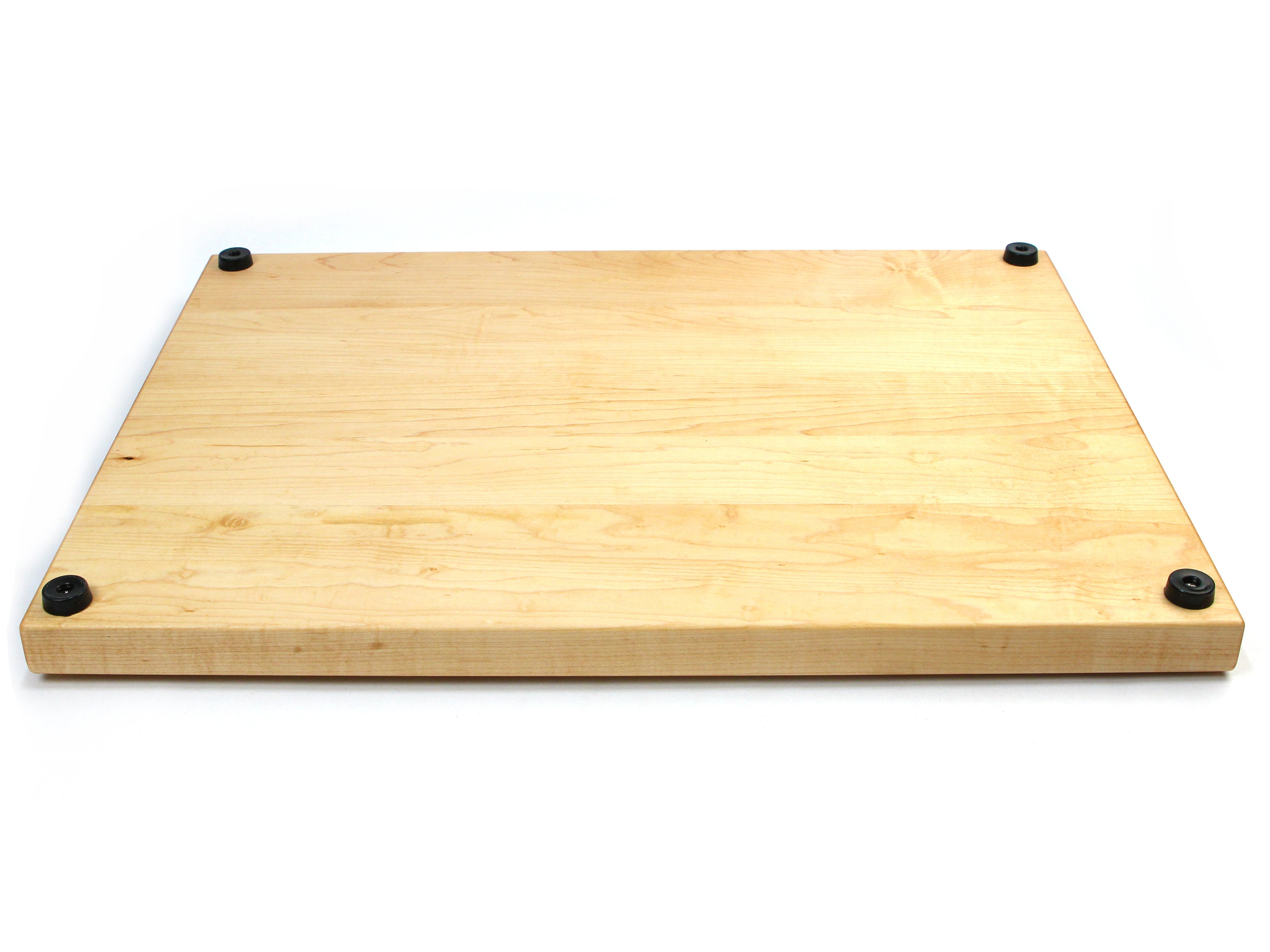 Large Butcher Block Cutting Board With Rubber Feet Thick Etsy