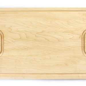 Large Cutting Board With Handles and Juice Groove 18x12, Reversible Wood Cutting Board, Doubles as a Wooden Serving Tray With Handles image 8