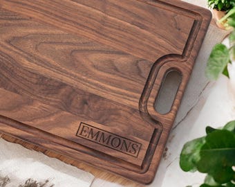 Personalized Walnut Cutting Board, Engraved Charcuterie Board, Wedding Gift