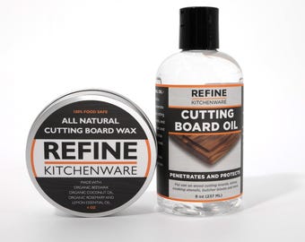 Cutting Board Oil and Beeswax Conditioner Set – Food-Safe Wood Care