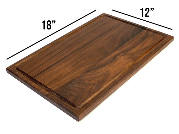 Large Wood Cutting Board With Juice Groove 18x12 Inches, Wood
