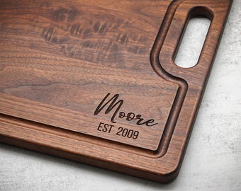 Custom Engraved Walnut Cutting Board: Large 24"x18", Made in USA