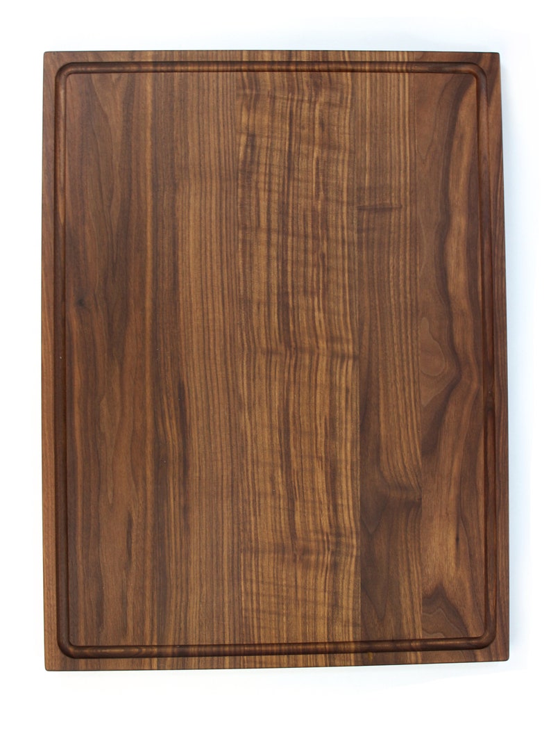 Large Walnut Cutting Board 24 X 18 With Juice Etsy