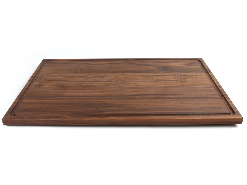 Large Walnut Cutting Board 24 X 18 With Juice Etsy