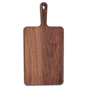 Tabla de cortar de nogal con mango, 100 % hecha a mano en EE. UU. Large - 8.5x18"