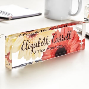 Personalized Name Desk Plate Custom NamePlate Office Name Sign Business Desk Name Desk Decor For Women Appreciation Gift Manager & Boss gift