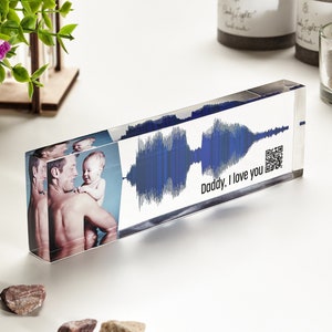 Sound wave print, Personalized gift men, First time dad gift, First time grandpa gift, Soundwave Art, Voice recording gift, Fathers day gift