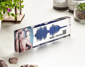 Sound wave print, Personalized gift men, First time dad gift, First time grandpa gift, Soundwave Art, Voice recording gift, Christmas gift
