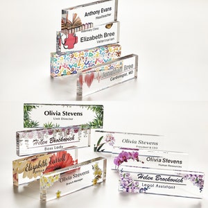 Office Desk Accessories, Personalised Desk Name Plate, Custom Desk Sign ...