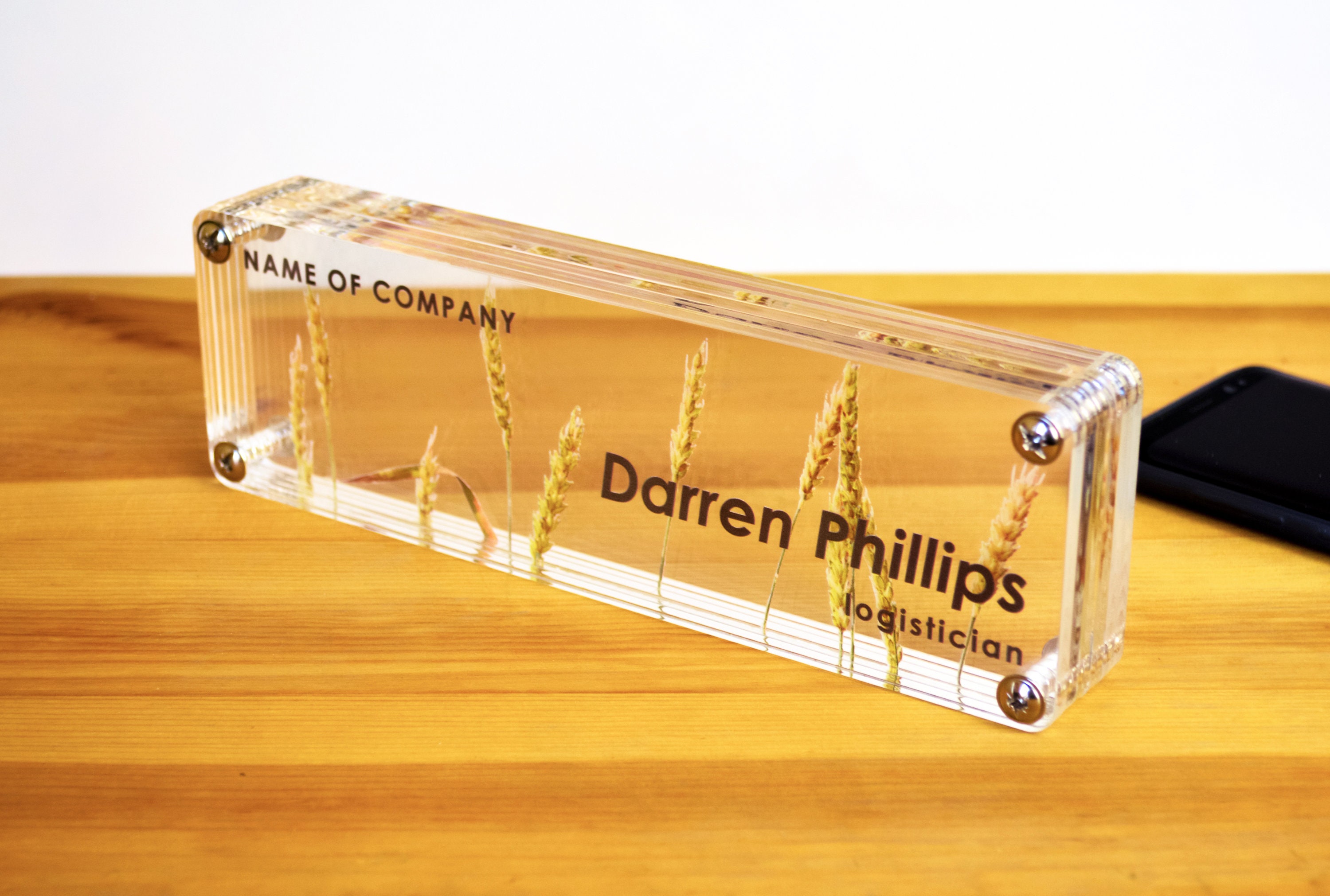 Name desk plaque personalized gift Name sign Colleague gift Etsy