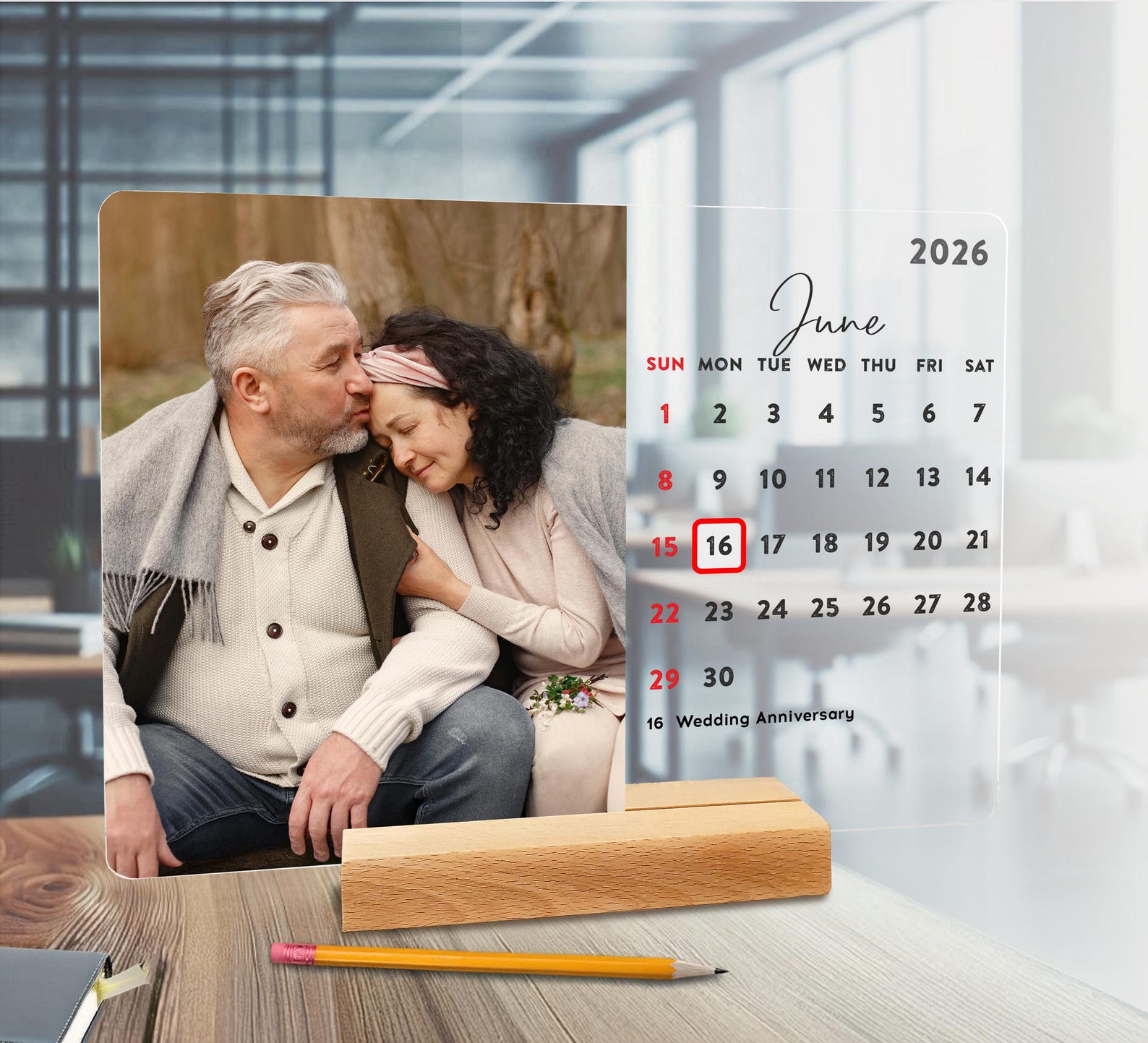 Personalized Desk Calendar With Photo, Desktop Calendar With Special ...