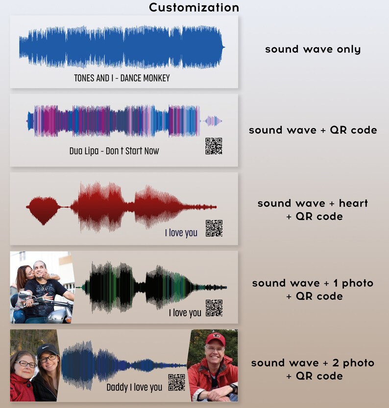 Personalised soundwave print Sound wave printable on acrylic Etsy